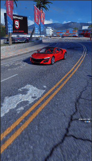 玩家車輛為target的起跑鏡頭